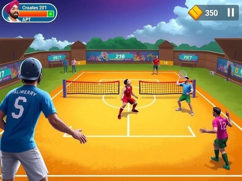 Volley Powerhouse Punjabi Game Screenshot